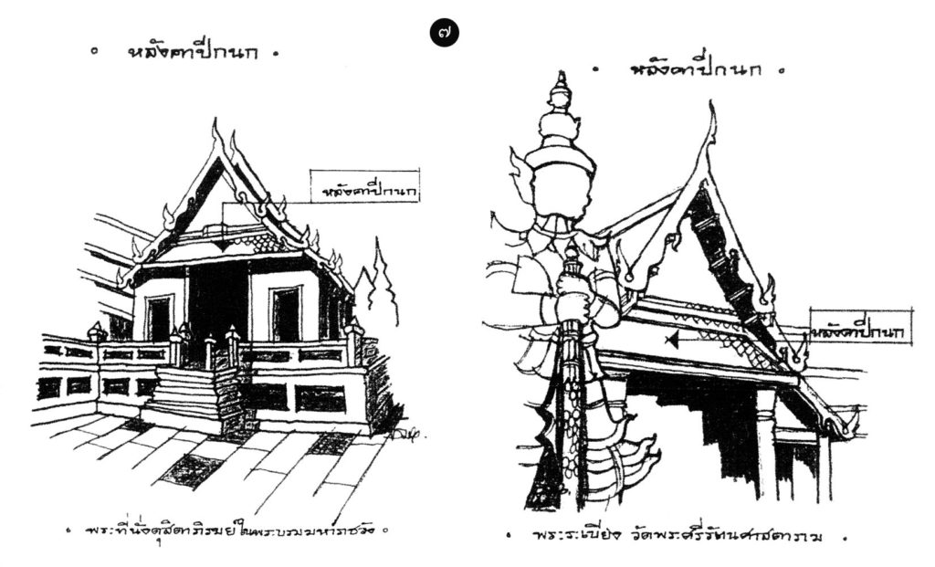 ๗ หลังคาปีกนก