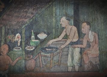 ชาวจีน จิตรกรรมฝาผนัง วัดพระแก้ววังหน้า กุลีจีน