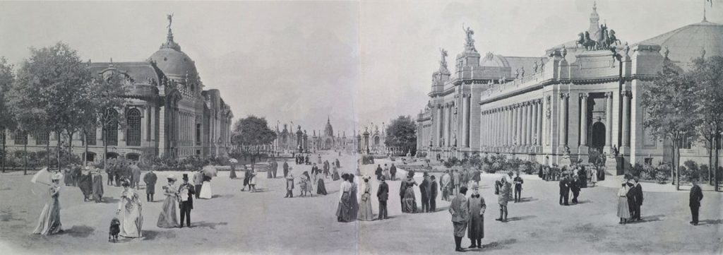 ผู้คนเข้าร่วมงาน งานแสดงสินค้านานาชาติ Paris EXPO 1900