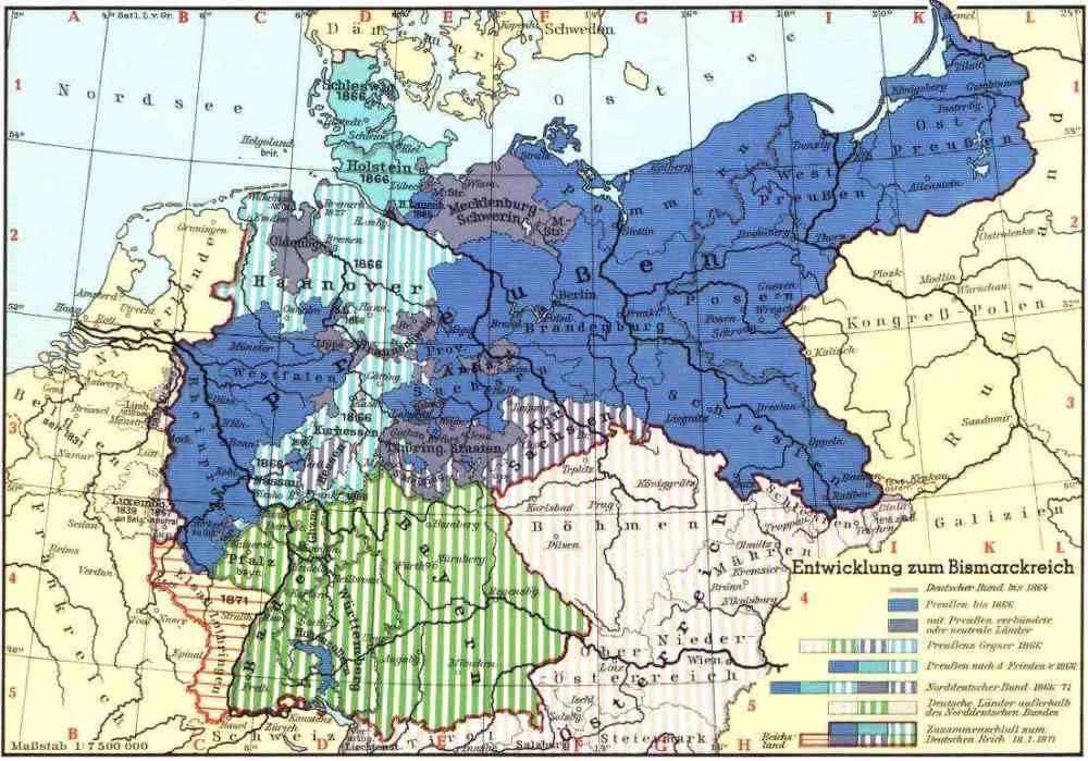 แผนที่ ดินแดน เยอรมัน ก่อนรวมชาติ
