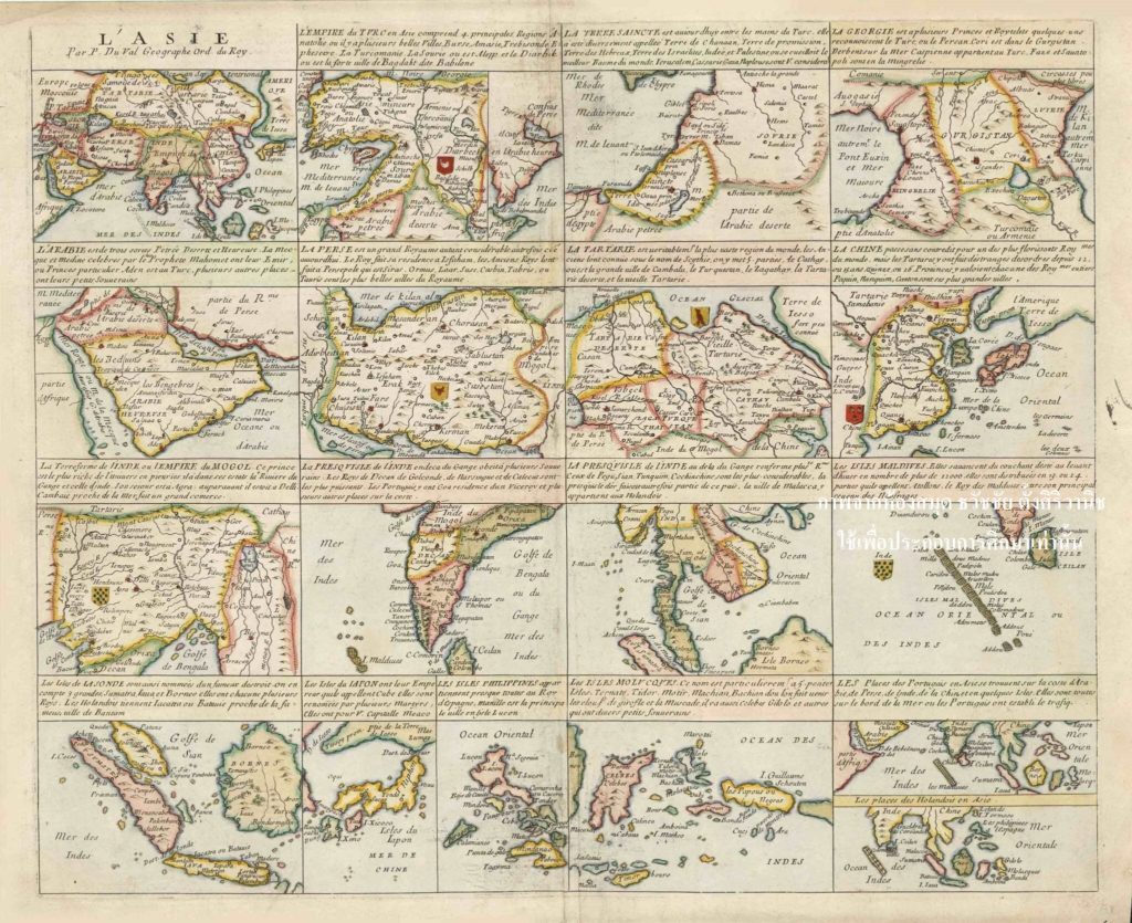 แผนที่สมัยพระนารายณ์ แผนที่สยาม แผนที่โบราณ