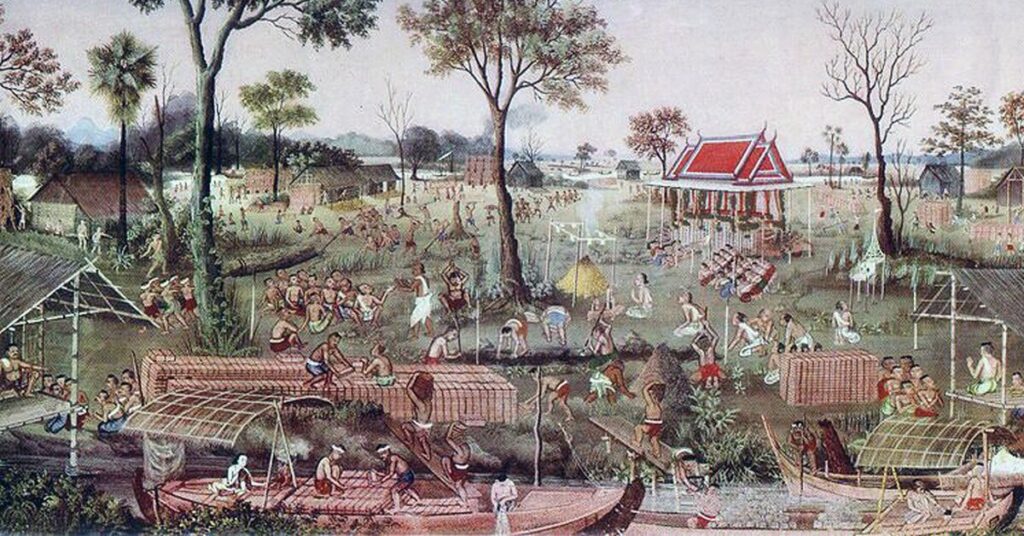 โคลงภาพ สร้างกรุงศรีอยุธยา 19 ปี สมเด็จพระเจ้าอู่ทอง