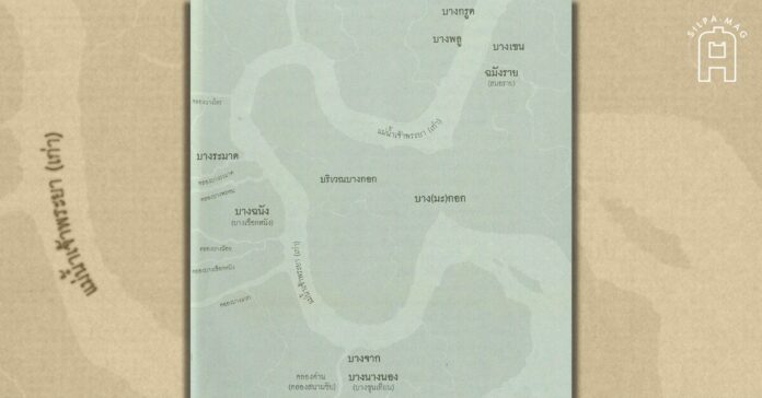 แผนที่ กรุงเทพฯ กรุงเทพ ริม แม่น้ำเจ้าพระยา