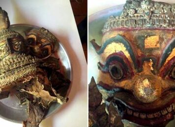 เศียรทศกัณฑ์หน้าทอง วัดพระมหาธาตุวรมหาวิหาร