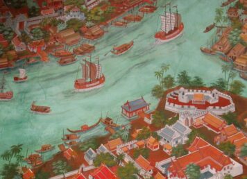 เรือ แล่น บ้านเมือง กรุงเทพ ธนบุรี ที่อดีตเคยเป็น ทะเลตม พระเจ้าตาก