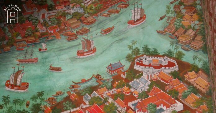 เรือ แล่น บ้านเมือง ธนบุรี ที่อดีตเคยเป็น ทะเลตม