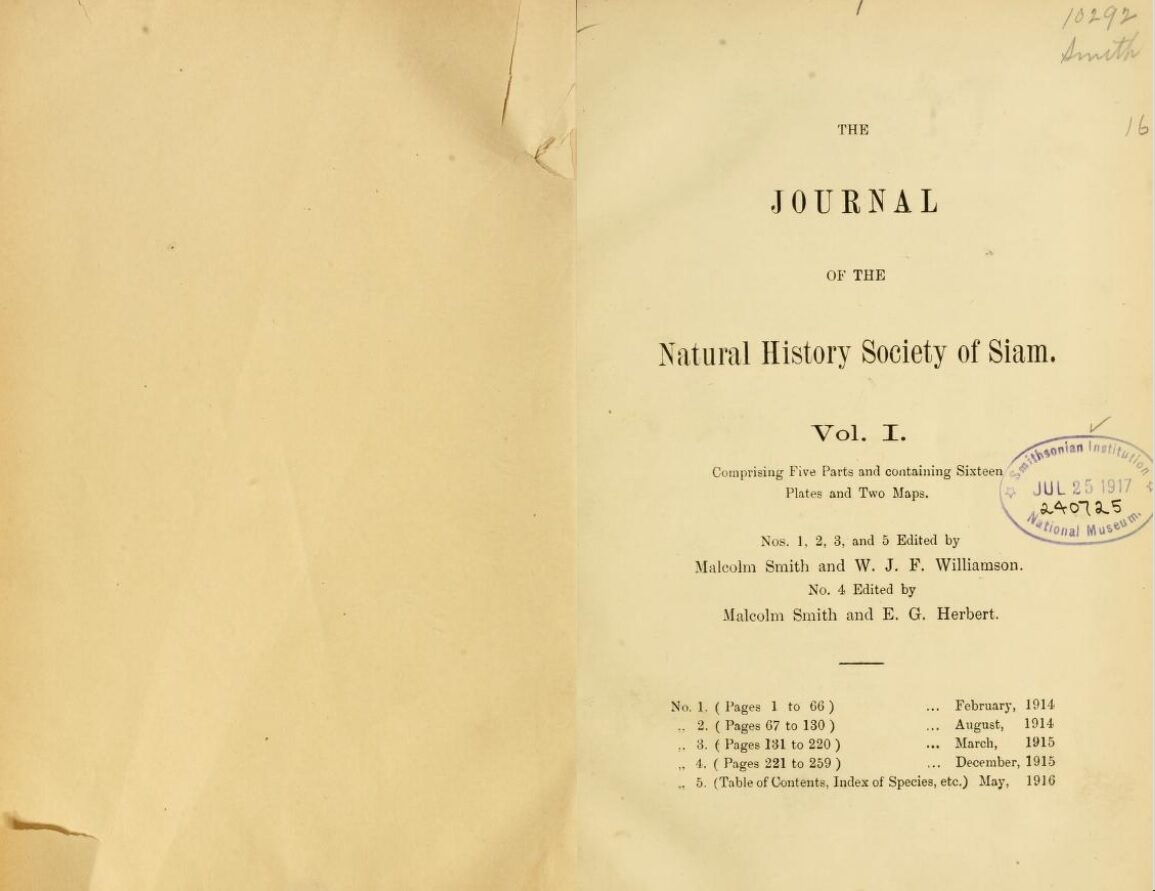 The journal of the Natural History Society of Siam พระประวัติ กรมหลวงชุมพรฯ