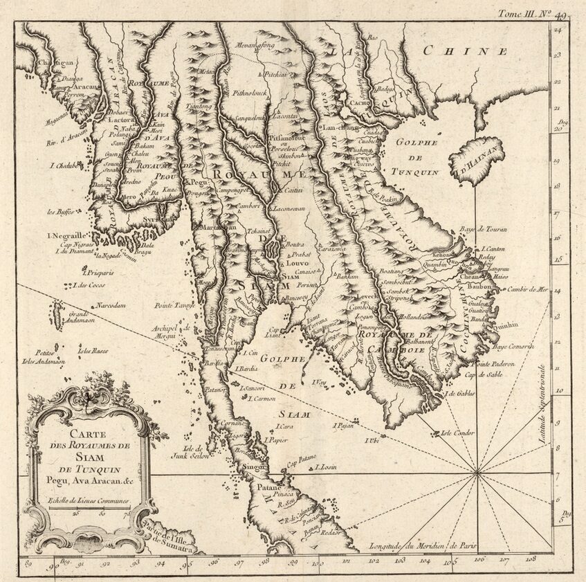 แผนที่ ไทย สยาม ศตวรรษที่ 18