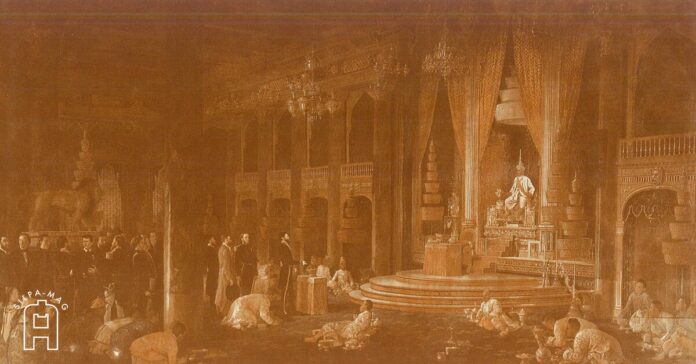 ภาพปก-รัชกาลที่4 ทูต ฝรั่งเศส เข้าเฝ้า รัชกาลที่ 4 ที่ พระที่นั่งอนันตสมาคม