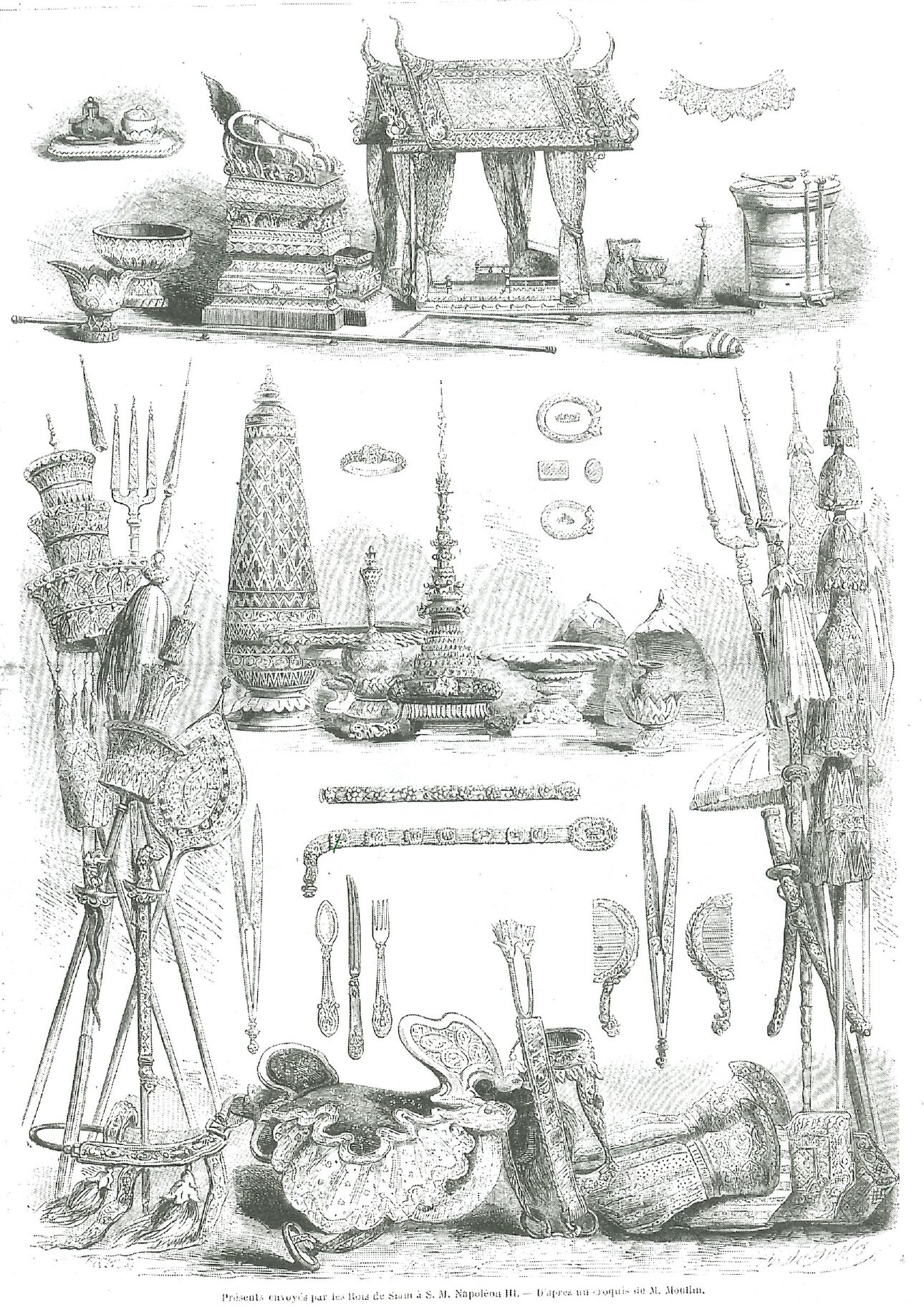 เครื่องมงคลราชบรรณาการ ที่นำไปถวายจักรพรรดินโปเลียนที่ 3 ในปี ค.ศ. 1861
