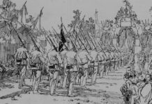 กองทหารไทย กองกำลังฝรั่งเศส เดินแถว สู่เมืองหลวงพระบาง สงครามปราบฮ่อ