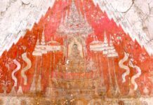 ศิลปกรรมอยุธยา อิทธิพล ชาวโยเดีย ใน พม่า เช่น จิตรกรรมฝาผนัง วัดมหาเตงดอจี เมืองสะกาย