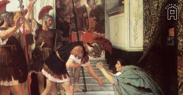 Proclaiming Claudius Emperor by Lawrence Alma-Tadema องครักษ์ เปรโตเรียน อัญเชิญ คลอดิอุส เป็นจักรพรรดิ