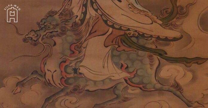Cover photo ราชินีแห่งตะวันตกขี่คิริน ประกอบเรื่อง กิเลน สัตว์ในเทพนิยายจีน