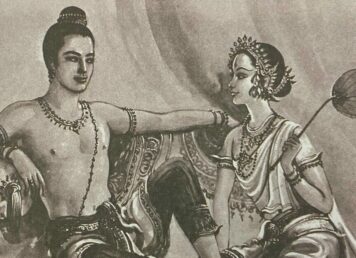 ภาพวาด พระลักษณวงศ์ และ พราหมณ์เกสร หรือ นางทิพเกรส จาก วรรณคดี ลักษณวงศ์