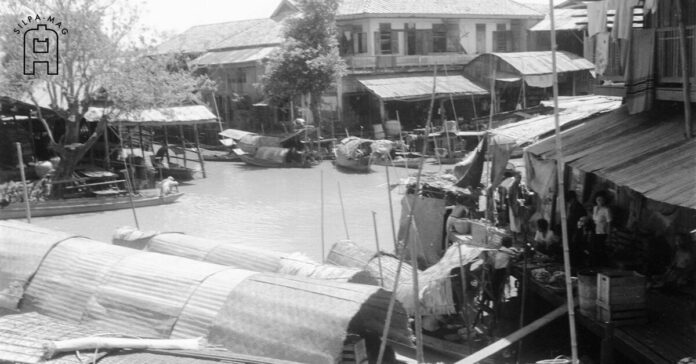 ภาพเก่า มีนบุรี บ้านเรือน ริม คลอง