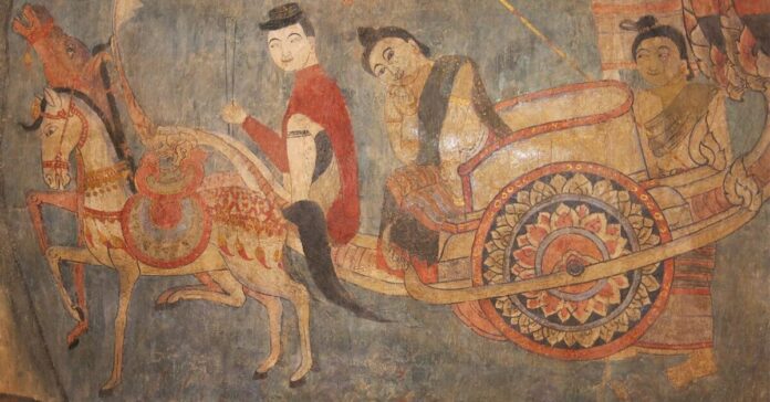 visut ภาพจิตรกรรมฝาผนังวัดภูมินทร์ จังหวัดน่าน, สันนิษฐานว่าเป็นสตรีชั้นสูงในล้านนา ประกอบ เรื่อง พระนางวิสุทธิเทวี
