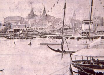 แม่น้ำเจ้าพระยา กรุงเทพฯ เรือจำนวนมาก กรุงเทพฯ สมัยรัชกาลที่ 5