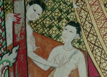 คุณสุวรรณ ภาพจิตรกรรมเชิงสังวาส วัดคงคาราม ราชบุรี