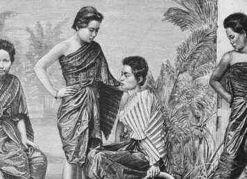ภาพวาดสตรีไทย ราวทศวรรษ 1900 ประกอบเรื่อง การแต่งหน้าในอดีต