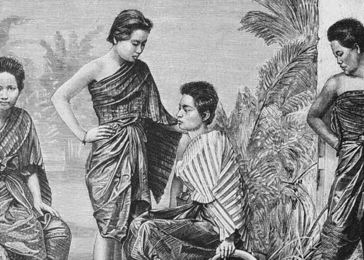 ภาพวาดสตรีไทย ราวทศวรรษ 1900 ประกอบเรื่อง การแต่งหน้าในอดีต