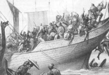 นักรบชาวไวกิ้ง วาดโดย Peter Nicolai Arbo นอร์มังดี ฝรั่งเศส