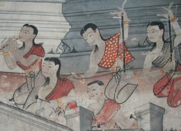 จิตรกรรมฝาผนัง พระอุโบสถวัดไชโยวรวิหาร จังหวัดอ่างทอง งามทั้งห้าไร่ งามเหมือนไพร่