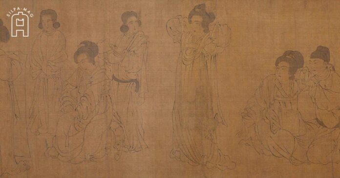 ภาพวาด สตรีจีน ราชสำนัก ประกอบเรื่อง กาพย์มหารมเยศ