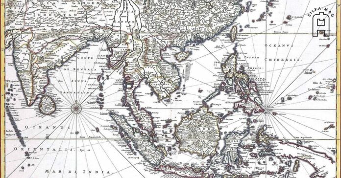 แผนที่โลก บริเวณอินเดีย เอเชียตะวันออกเฉียงใต้ อินโดนีเซีย