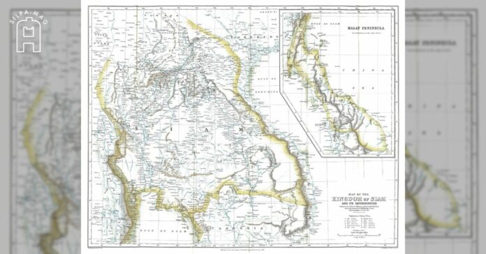 แผนที่เมืองไทย จัดทำโดย นายเจมส์ แม็คคาร์ธี