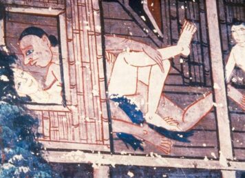 ภาพจิตรกรรมเชิงสังวาส วัดหนองยาวสูง ผูกนิพานโลกีย์