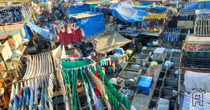 นักซัก ซักผ้า ที่ โดบี อินเดีย
