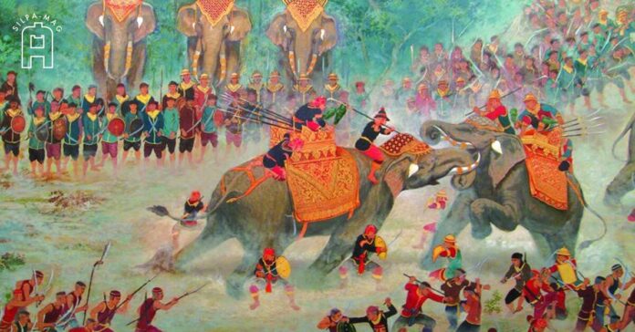 พระนเรศวร ยุทธหัตถี การชนช้าง สงคราม ไทย กับ พม่า