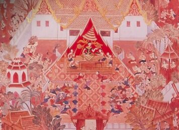จิตรกรรม สมเด็จพระเจ้าตากสินมหาราช เกณฑ์ ไพล่พล สร้าง เมืองหลวงใหม่ ที่ กรุงธนบุรี 4 ตุลาคม 2313