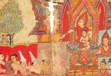 พระสนม ภาพเขียน ทศชาติชาดก เตมิยชาดก สมุดภาพไตรภูมิฉบับกรุงศรีอยุธยา