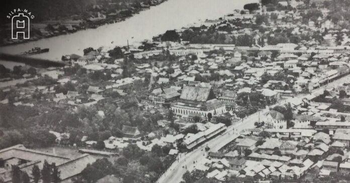 วัดชนะสงคราม วังหน้า วังหน้าพระยาเสือ ทรง อุปถัมภ์ ภาพถ่ายทางอากาศ