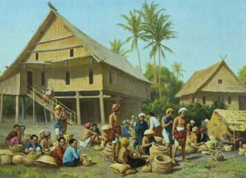 ภาพวาด ชาวบ้าน เกาะซูลาเวซี อินโดนีเซีย มักกะสัน