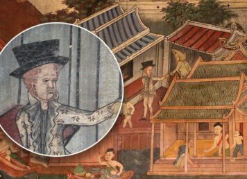 เหตุใดคนไทยเรียกชาวตะวันตกผิวขาวว่า “ฝรั่ง” คำนี้มีพัฒนาการมาอย่างไร ทำไมเรียกชาวตะวันตกผิวขาวว่าฝรั่ง หมอบรัดเลย์ แดเนีบล บีช แบรดลีย์ จิตรกรรมฝาผนัง วัดกัลยาณมิตร