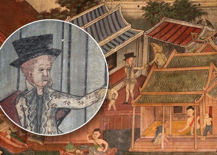 เหตุใดคนไทยเรียกชาวตะวันตกผิวขาวว่า “ฝรั่ง” คำนี้มีพัฒนาการมาอย่างไร ทำไมเรียกชาวตะวันตกผิวขาวว่าฝรั่ง หมอบรัดเลย์ แดเนีบล บีช แบรดลีย์ จิตรกรรมฝาผนัง วัดกัลยาณมิตร