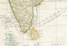 แผนที่ ตอนใต้ ของ อินเดีย และ ศรีลังกา / ลังกา