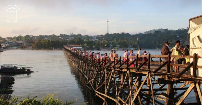 สะพานไม้ ชาวมอญ สังขละบุรี กาญจนบุรี อำเภอ เขตแดนไทย-พม่า