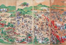 ภาพวาด ยุทธการเซกิงาฮาระ เกาะฮอนชู ปี 1600 โทกุงาวะ อิเอยาสุ ชนะ