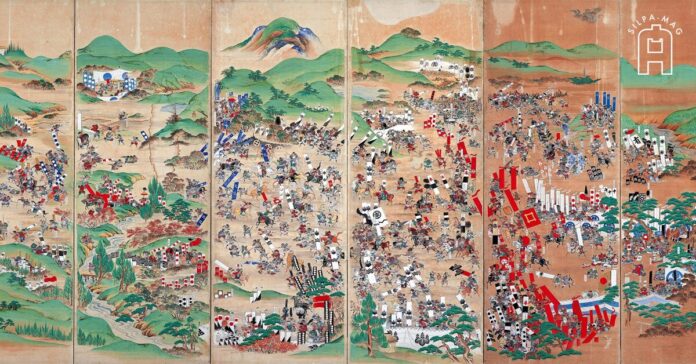 ภาพวาด ยุทธการเซกิงาฮาระ เกาะฮอนชู ปี 1600 โทกุงาวะ อิเอยาสุ ชนะ