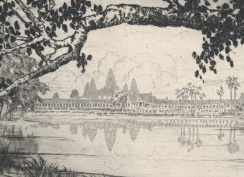 Angkor Wat ภาพเขียน นครวัด โดย Lucille Sinclair Douglass ประกอบเรื่อง สงครามศาสนา