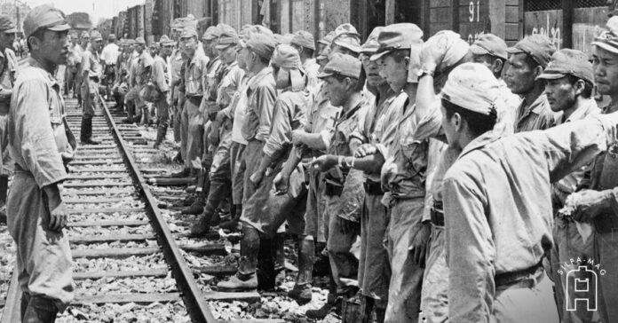 ทหารญี่ปุ่น เชลยศึก ไปยัง พื้นที่ควบคุม หลังถูก ปลดอาวุธ สถานีรถไฟ กรุงเทพฯ หัวลำโพง