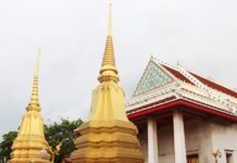 พระเจดีย์คู่ พระเจดีย์กู้ชาติ บรรจุ พระบรมอัฐิพระเจ้าตาก วัดอินทาราม