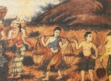 การทำบุญของคนไทยในอดีต ภาพ ชาวบ้าน จิตรกรรม วัดเขียน โจรห้าร้อย ทำไมสำนวนไทยต้องโจรห้าร้อย