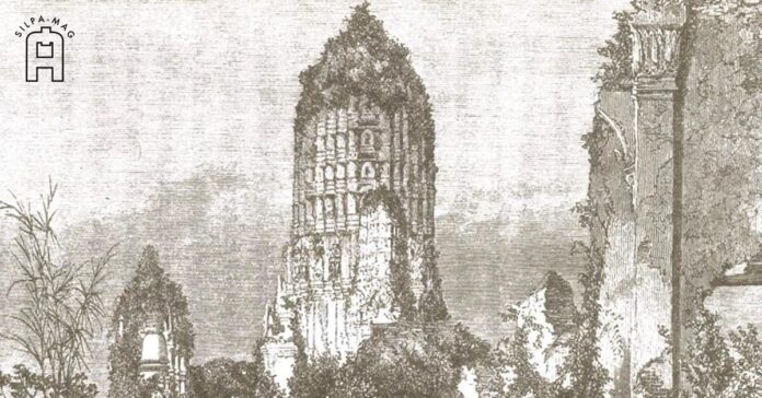 Cover photo A000 ภาพวาดลาย ซากโบราณสถาน อยุธยา เสียกรุงศรีอยุธยา