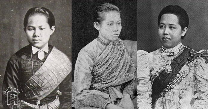 CoverPhoto-Queenandthe2sisters สกุลยศ เจ้าฟ้า เกิดแต่ มารดา ที่เป็น ลูกหลวง หรือ หลานหลวง กษัตริย์ รัชกาลก่อน สมเด็จพระนางเจ้าสุนันทากุมารีรัตน์ สมเด็จพระนางเจ้าสว่างวัฒนา สมเด็จพระนางเจ้าเสาวภาผ่องศรี