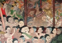จิตรกรรมฝาผนัง วัดทองธรรมชาติ โรงรับจ้างทำชำเราบุรุษ